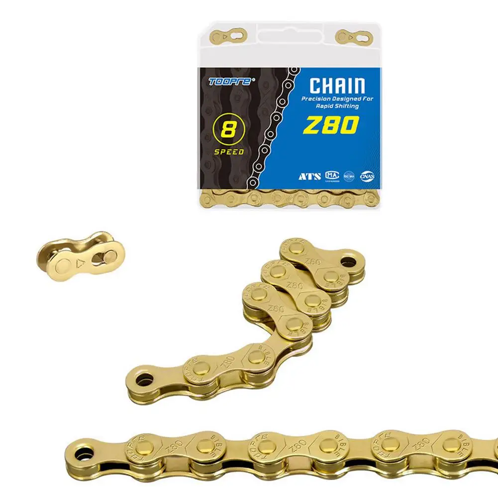 Bike Chain Electroplated Anti-rust Variable Speed Links Chain 116 Links Hollow Bicycle Chain 6/7/8/9/10/11 Speed For Bike Part