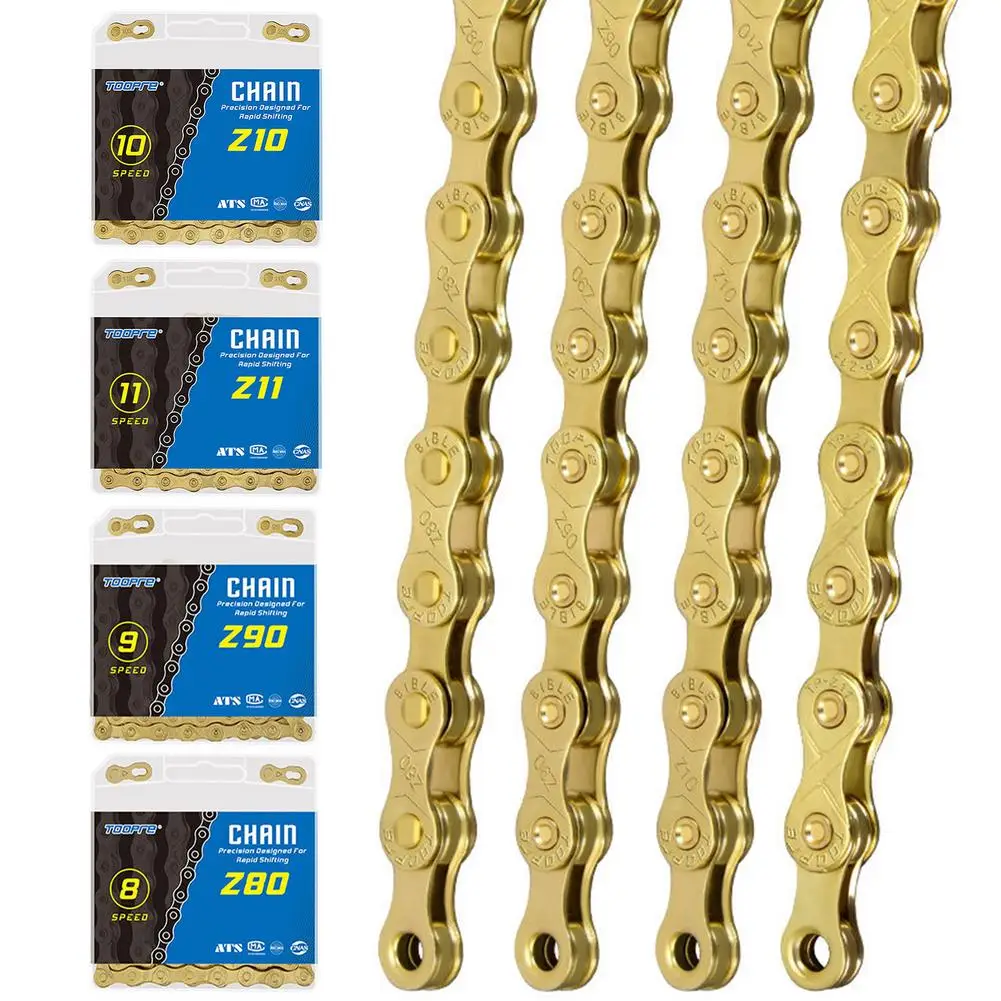 Bike Chain Electroplated Anti-rust Variable Speed Links Chain 116 Links Hollow Bicycle Chain 6/7/8/9/10/11 Speed For Bike Part