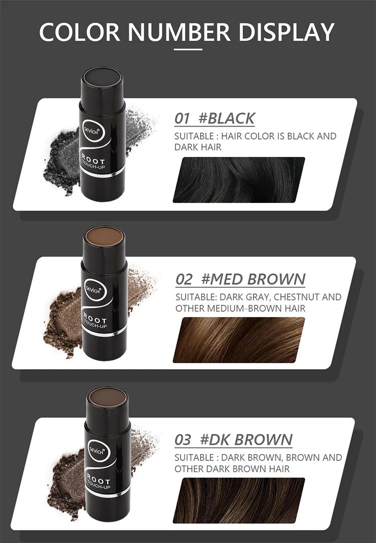 Sevich 5 Colors Hairline Powder Stick 2.5g Hairline Shadow Cover Up Fill In Thinning Hair Unisex Hairline Shadow Powder