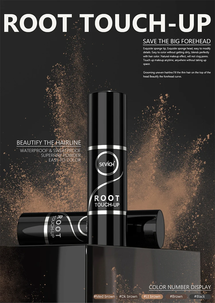 Sevich 5 Colors Hairline Powder Stick 2.5g Hairline Shadow Cover Up Fill In Thinning Hair Unisex Hairline Shadow Powder