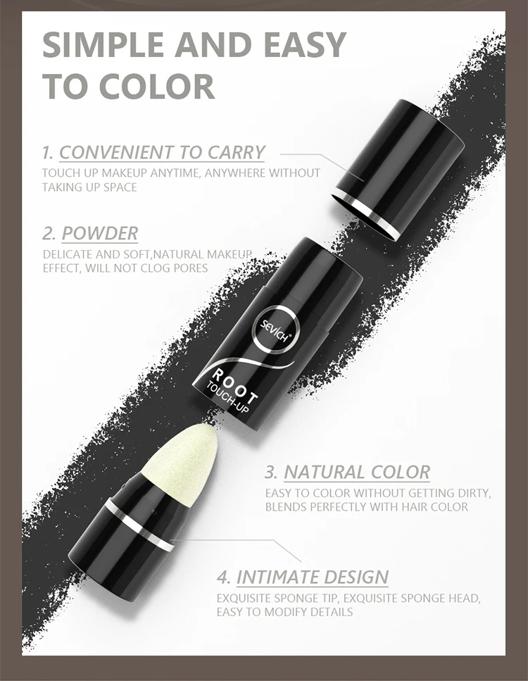 Sevich 5 Colors Hairline Powder Stick 2.5g Hairline Shadow Cover Up Fill In Thinning Hair Unisex Hairline Shadow Powder