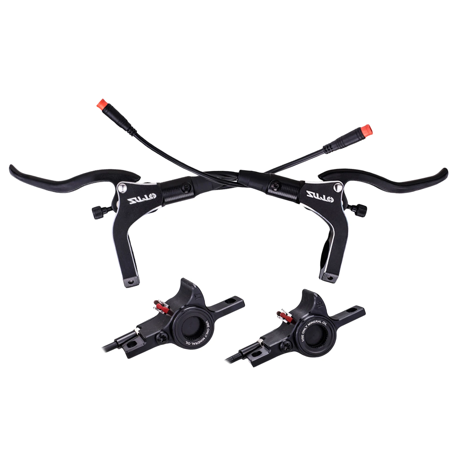 Bicycle Hydraulic Disc Brake Kit Bike Front Rear Lever Electric Vehicle Power Off Oil Brake Electric Scooter Disc Brake Lever