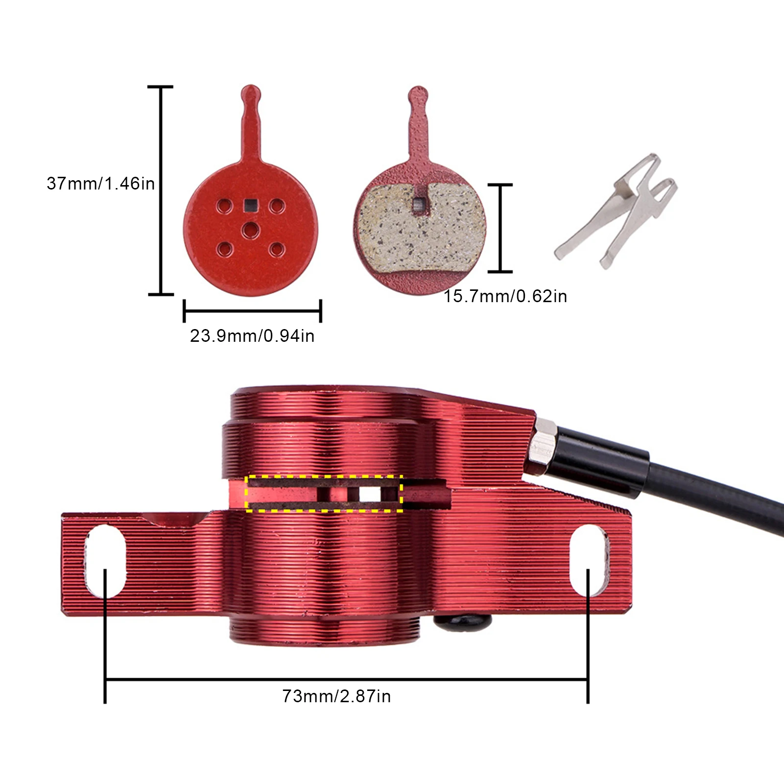 Bicycle Hydraulic Disc Brake Kit Bike Front Rear Lever Electric Vehicle Power Off Oil Brake Electric Scooter Disc Brake Lever