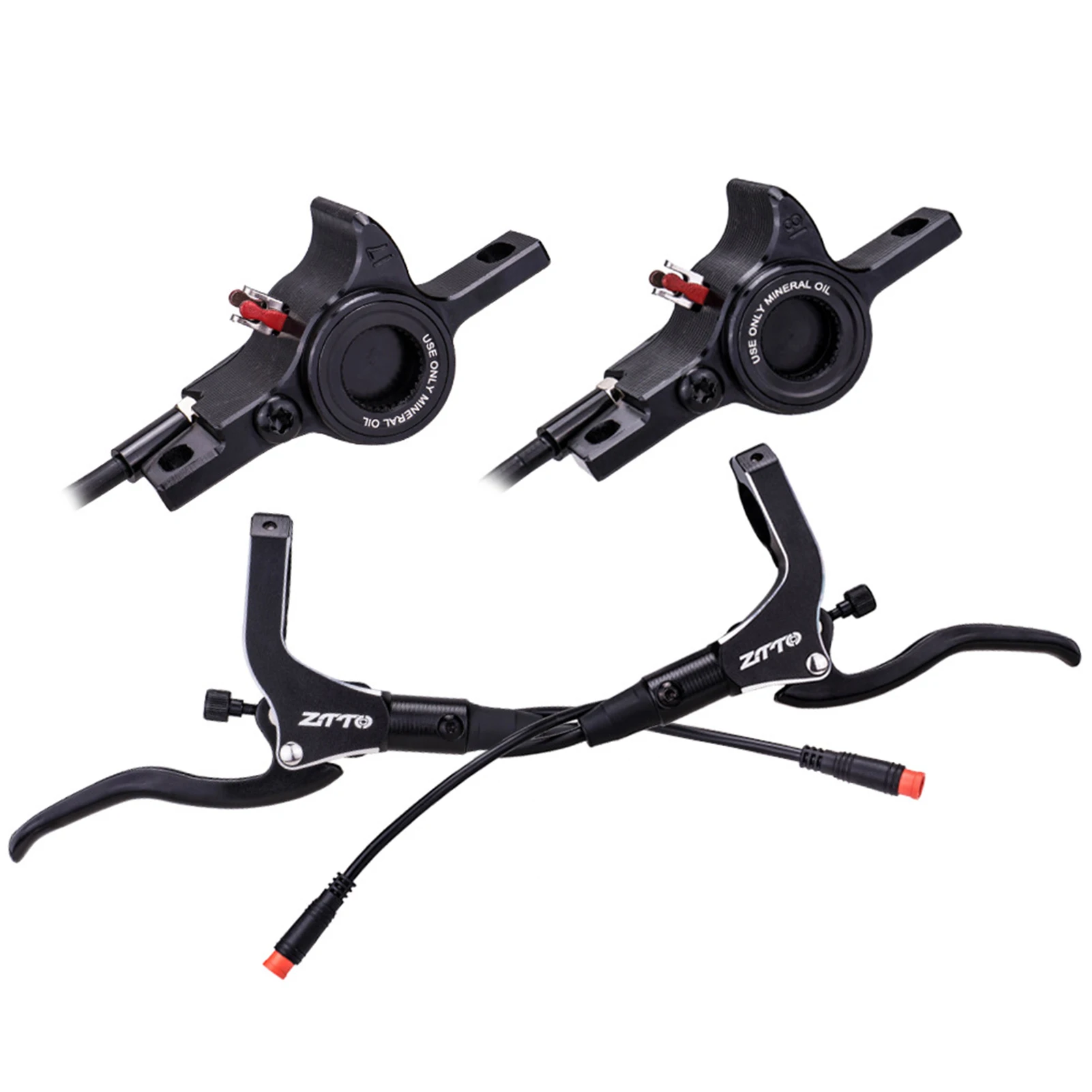 Bicycle Hydraulic Disc Brake Kit Bike Front Rear Lever Electric Vehicle Power Off Oil Brake Electric Scooter Disc Brake Lever