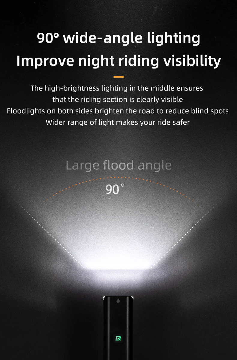ROCKBROS Bike Front Light 1000LM 4500mAH Lamp Flashlight Type-C Bicycle Light Multi Install Headlights MTB Road Cycling Light