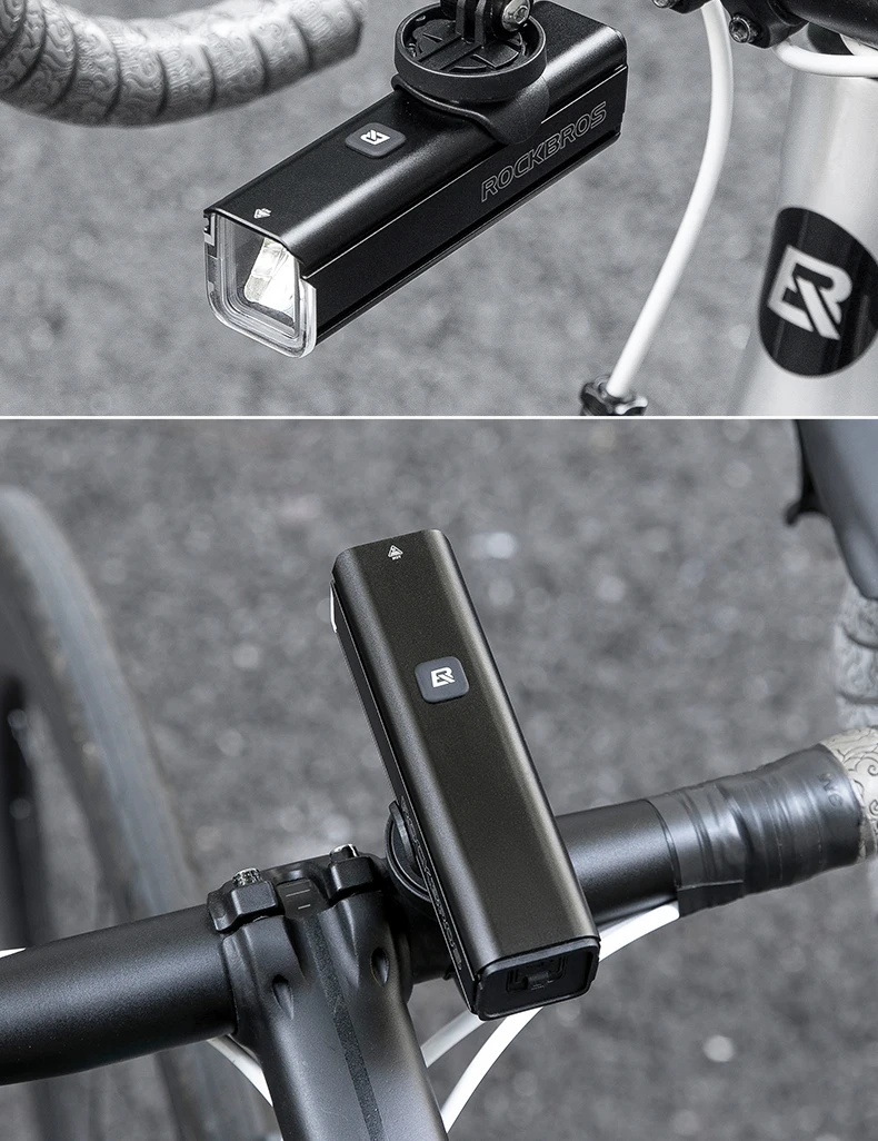 ROCKBROS Bike Front Light 1000LM 4500mAH Lamp Flashlight Type-C Bicycle Light Multi Install Headlights MTB Road Cycling Light