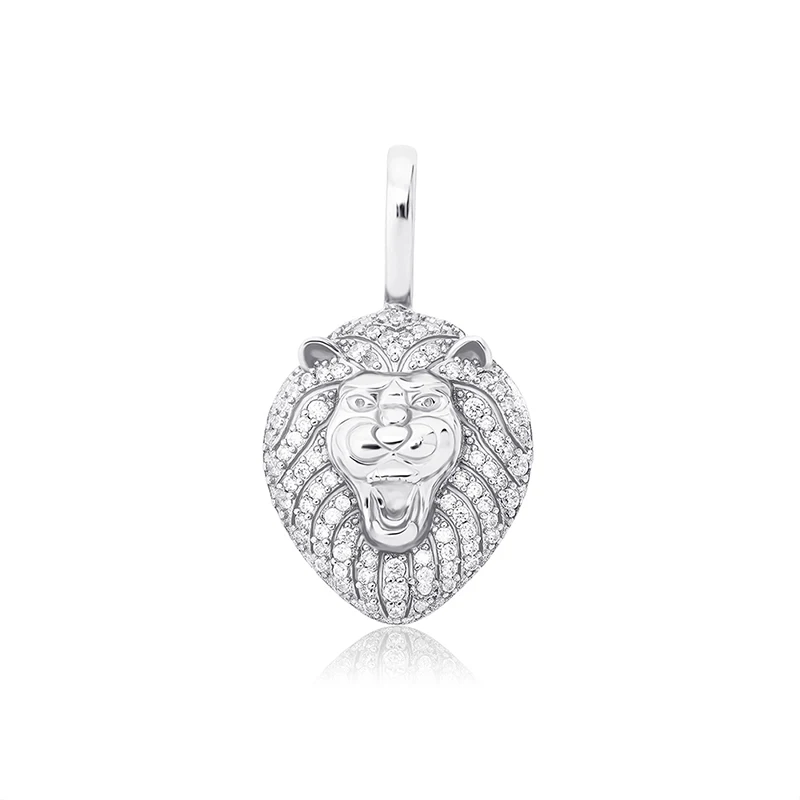 JINAO New 100% 925 Sterling Silver Lion Pendant High Quality CZ Women's Necklace Hip Hop Fashion Delicate Jewelry For Gift