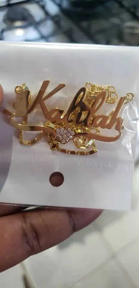 DOREMI Custom Name Necklaces Stainlesss Pendant Letters Necklace for Women Custom Chain Jewelry Children Personalized Gold