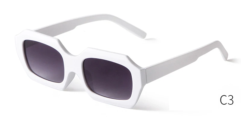 SORVINO Small Polygon Rectangle Women Sunglasses Fashion Retro Brand Designer Square Sun Glasses Men Classic White Shades UV400