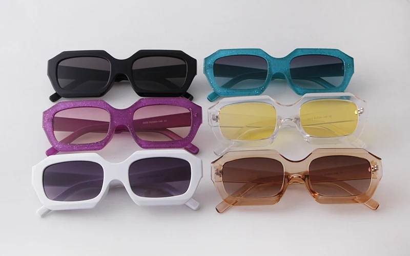 SORVINO Small Polygon Rectangle Women Sunglasses Fashion Retro Brand Designer Square Sun Glasses Men Classic White Shades UV400