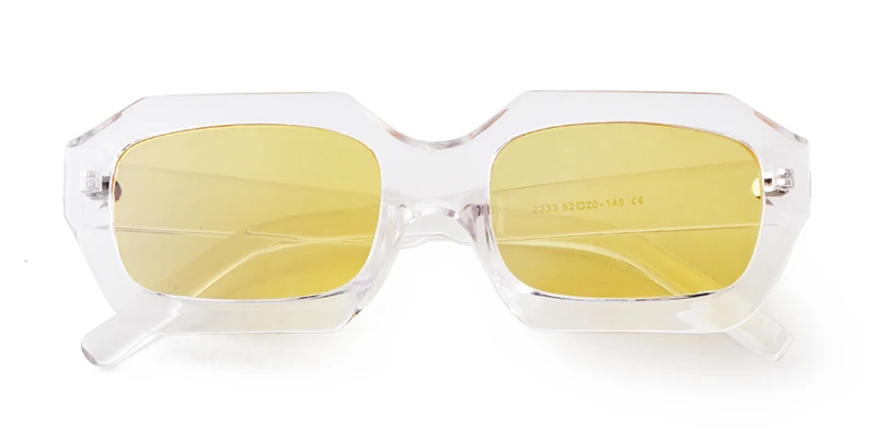 SORVINO Small Polygon Rectangle Women Sunglasses Fashion Retro Brand Designer Square Sun Glasses Men Classic White Shades UV400