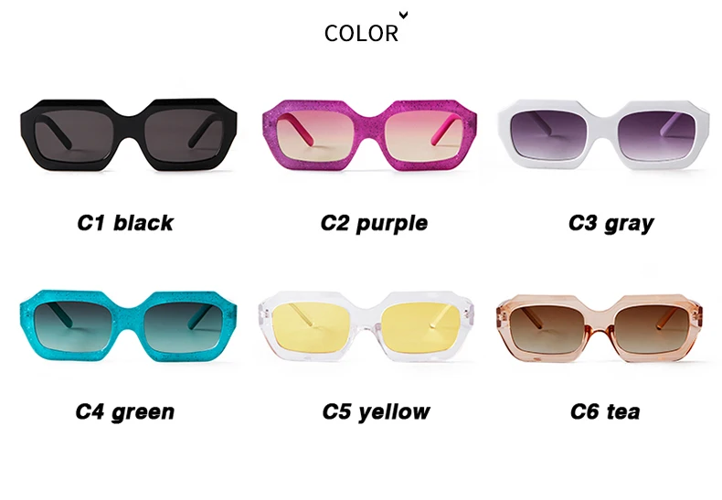 SORVINO Small Polygon Rectangle Women Sunglasses Fashion Retro Brand Designer Square Sun Glasses Men Classic White Shades UV400