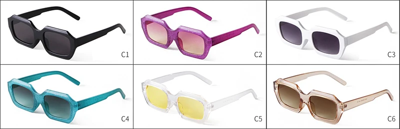 SORVINO Small Polygon Rectangle Women Sunglasses Fashion Retro Brand Designer Square Sun Glasses Men Classic White Shades UV400