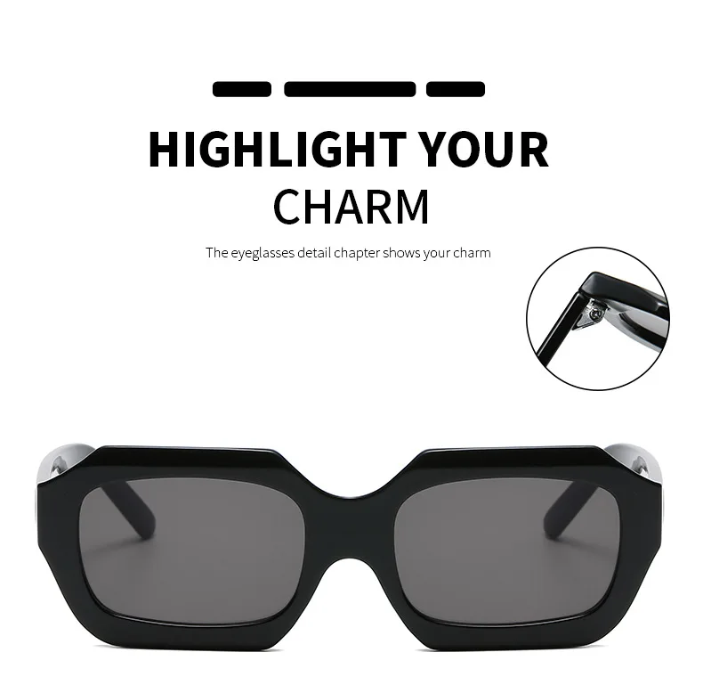 SORVINO Small Polygon Rectangle Women Sunglasses Fashion Retro Brand Designer Square Sun Glasses Men Classic White Shades UV400