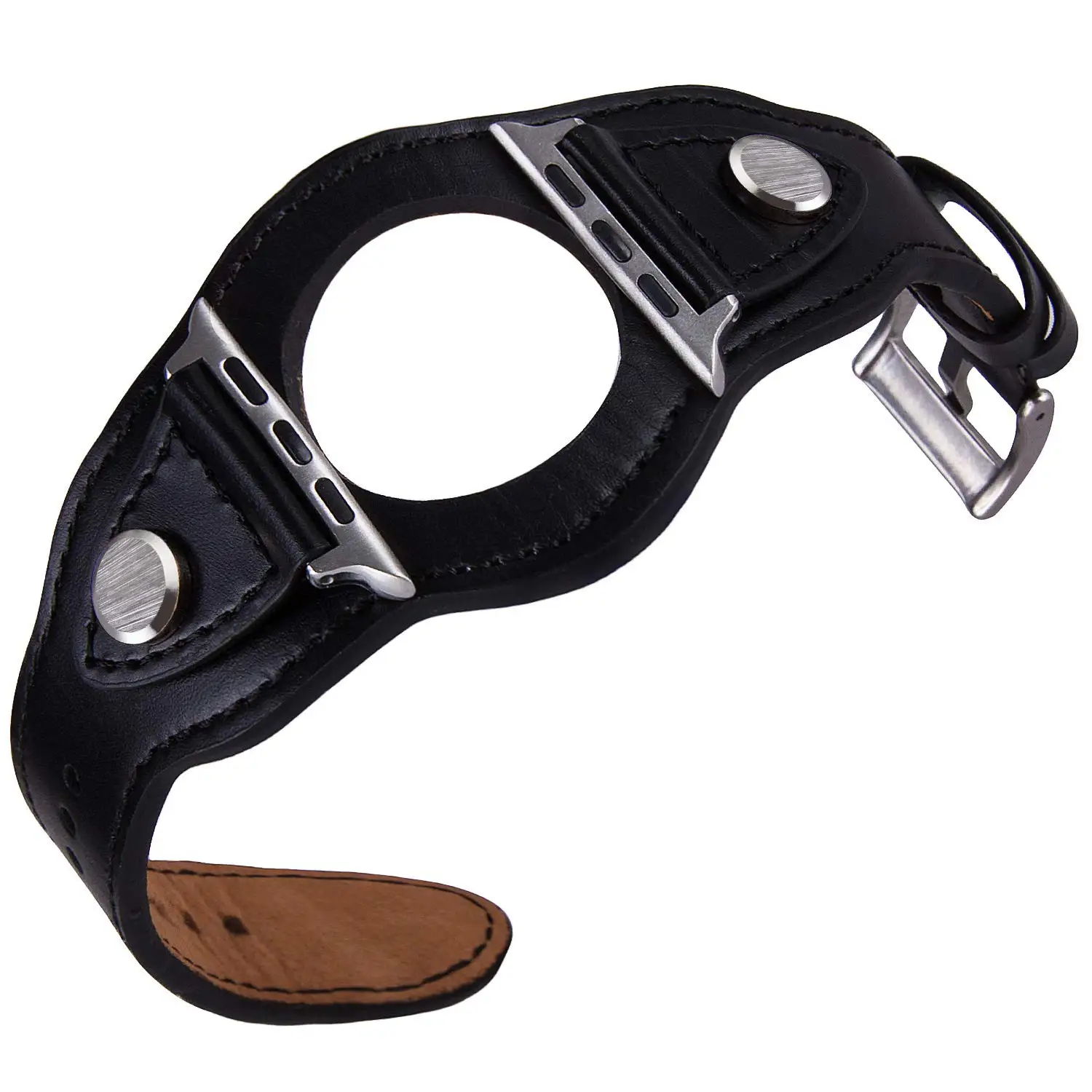 Cuff Bracelet For Apple watch band 44mm 40mm 42mm 38mm 49mm correa Leather strap iWatch series 6 se 5 4 3 7 Ultra 8 45mm 41mm