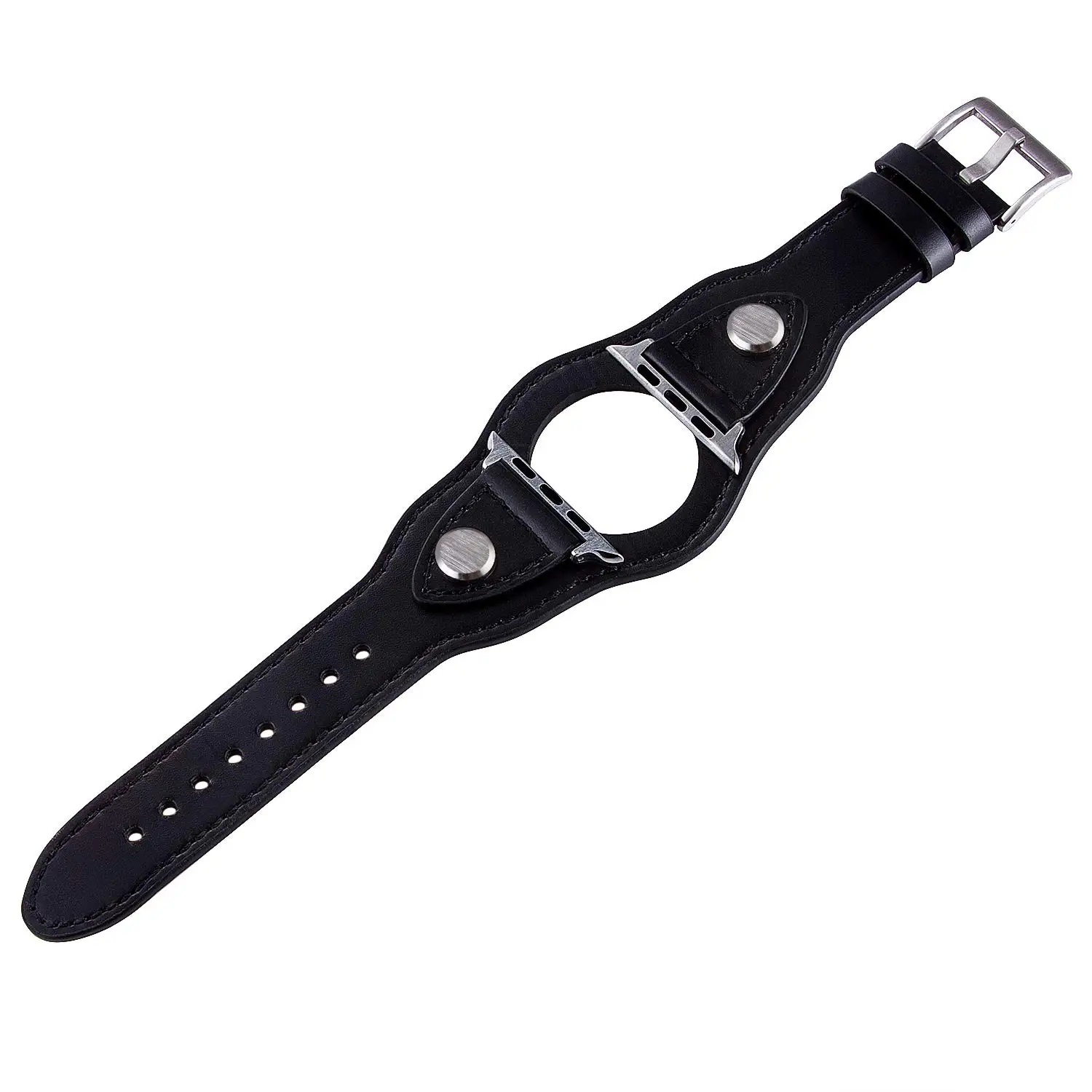 Cuff Bracelet For Apple watch band 44mm 40mm 42mm 38mm 49mm correa Leather strap iWatch series 6 se 5 4 3 7 Ultra 8 45mm 41mm