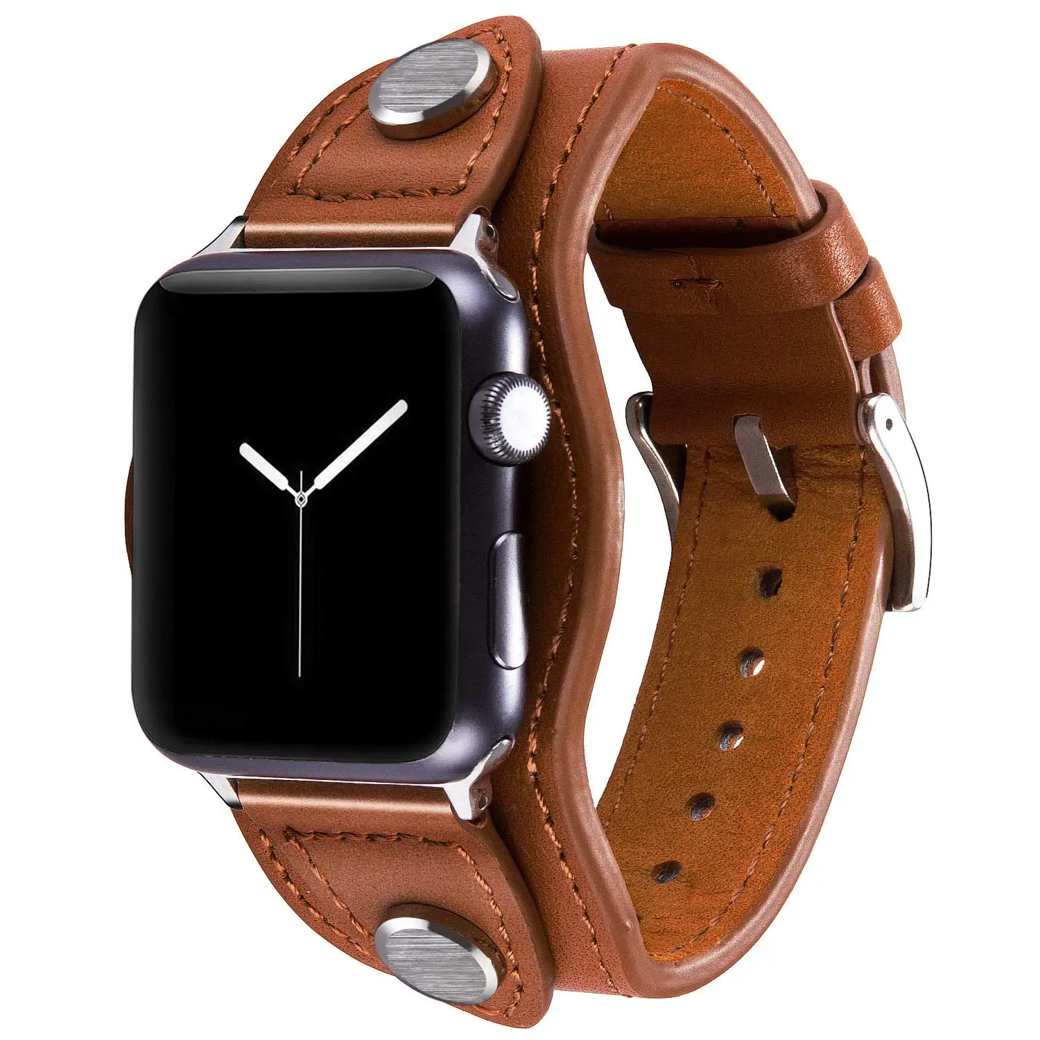 Cuff Bracelet For Apple watch band 44mm 40mm 42mm 38mm 49mm correa Leather strap iWatch series 6 se 5 4 3 7 Ultra 8 45mm 41mm