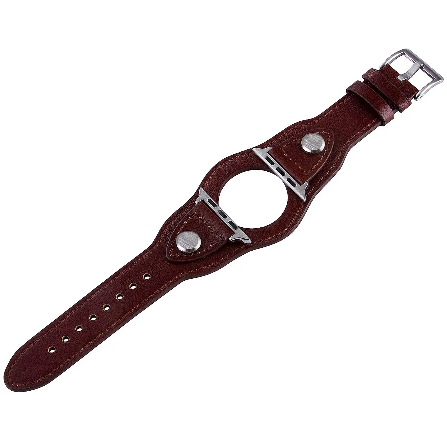 Cuff Bracelet For Apple watch band 44mm 40mm 42mm 38mm 49mm correa Leather strap iWatch series 6 se 5 4 3 7 Ultra 8 45mm 41mm