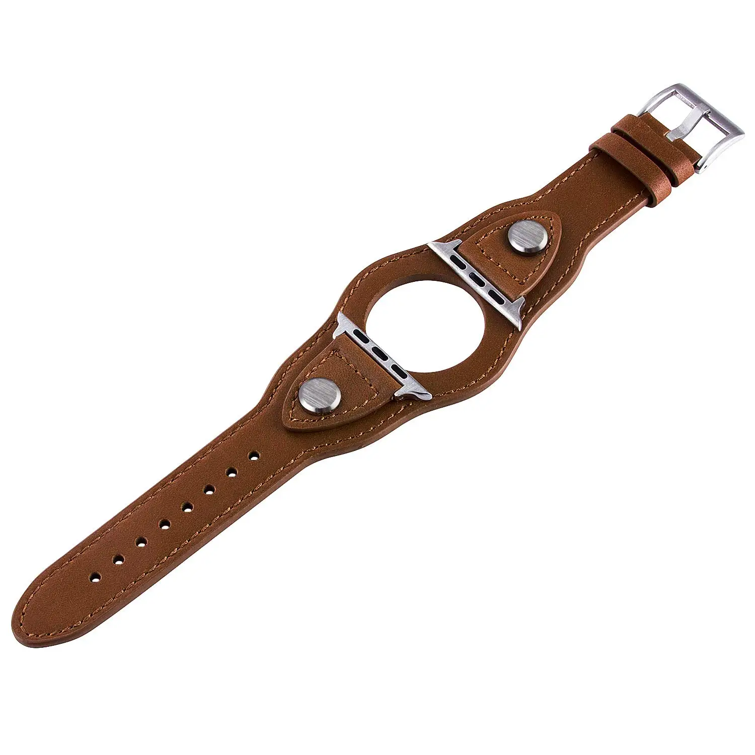 Cuff Bracelet For Apple watch band 44mm 40mm 42mm 38mm 49mm correa Leather strap iWatch series 6 se 5 4 3 7 Ultra 8 45mm 41mm