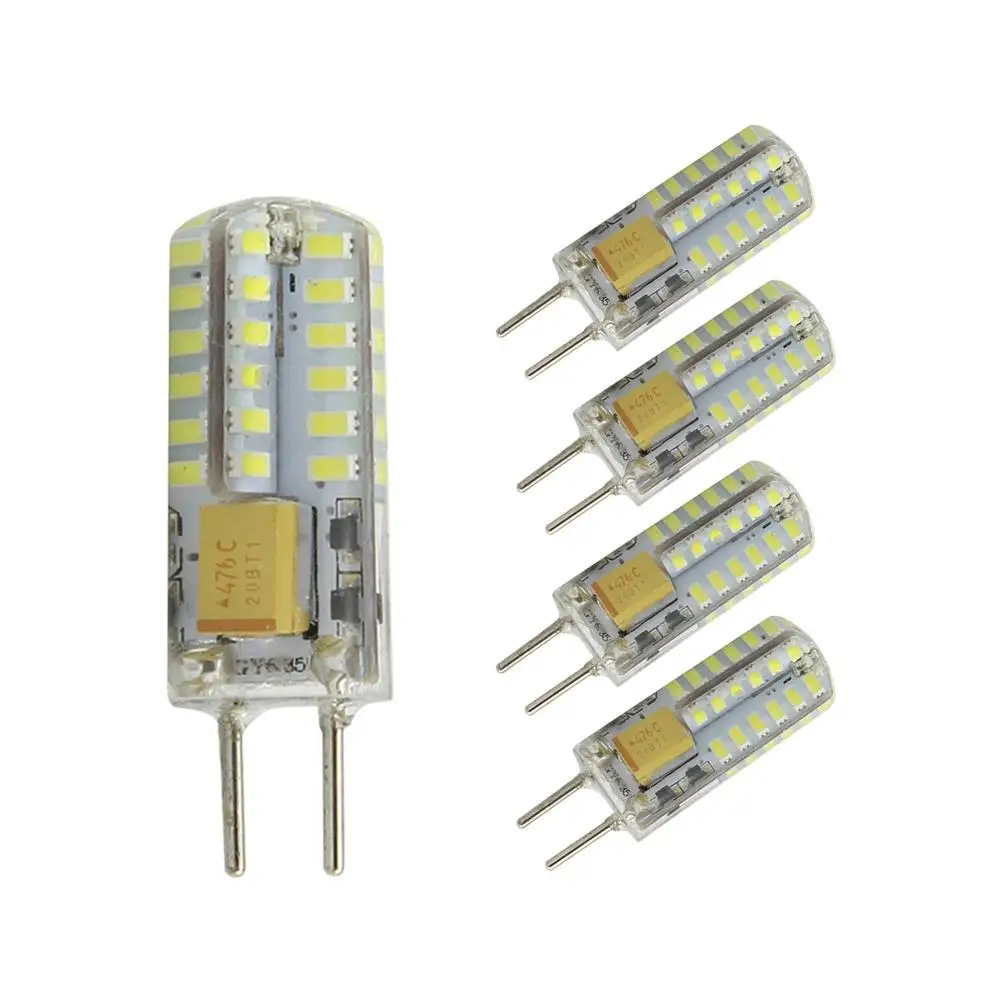 5pcs G4 LED Bulbs Warm White Cold White 3W AC/DC12V-24V GY6.35 Lamp Holder 3014 Lamp Beads Corn Lamp For Replace Halogen Lamp