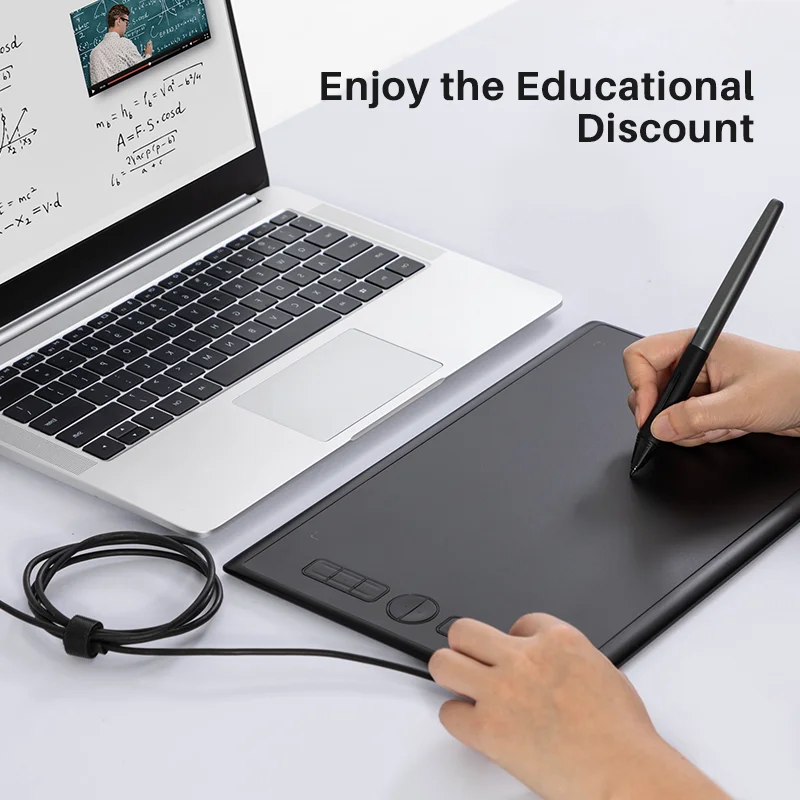HUION Graphics Tablets H420X H580X H610X Portable Pen Tablets Digital Drawing Design Animation Artist Board Android OS Supported