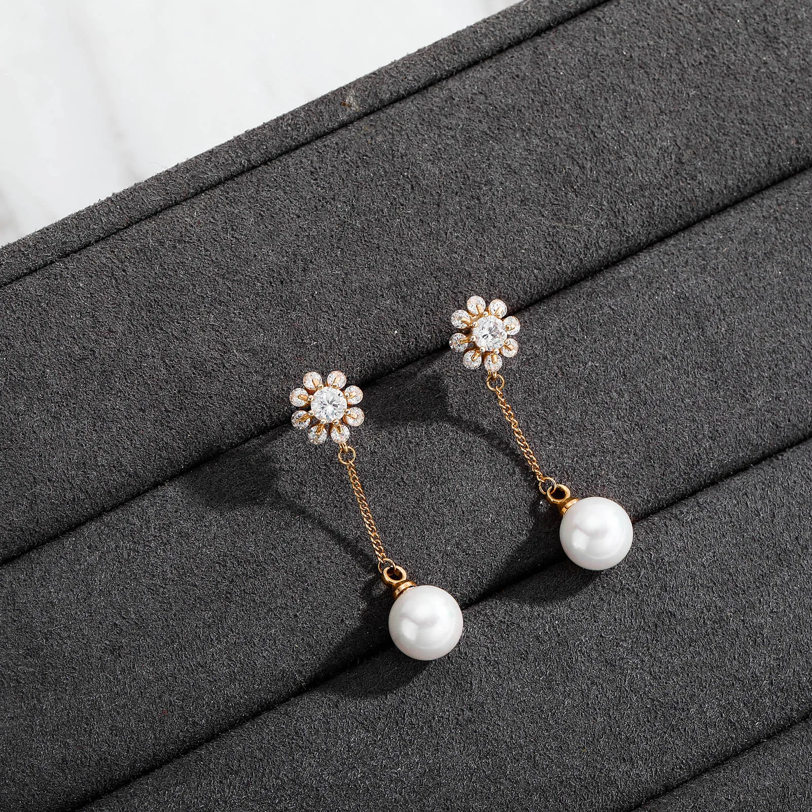 JINAO 2021 NEW Long Earrings With Pearl Pendant High Quanlity Freshwater Pearl Earings Wedding Earrings Jewelry Gift