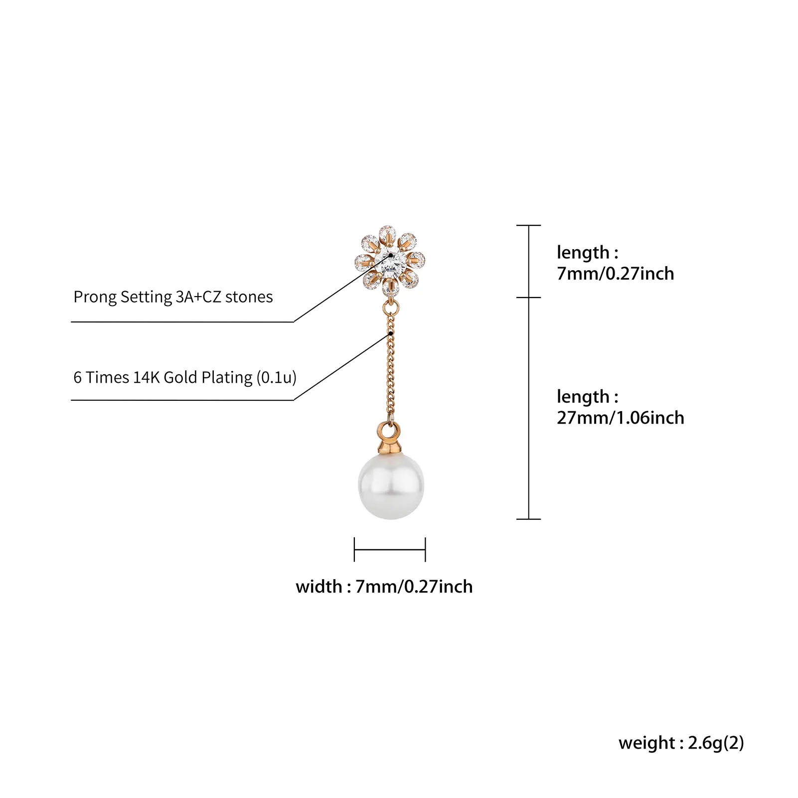 JINAO 2021 NEW Long Earrings With Pearl Pendant High Quanlity Freshwater Pearl Earings Wedding Earrings Jewelry Gift