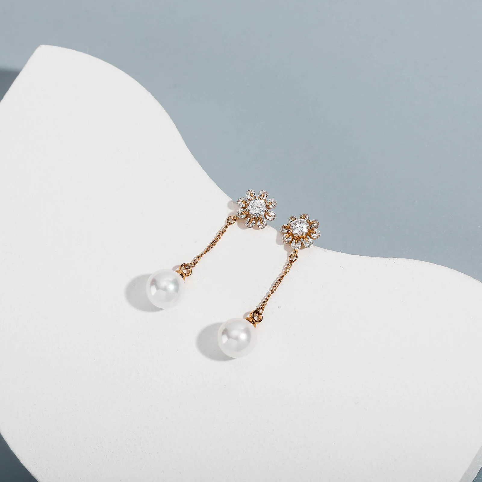 JINAO 2021 NEW Long Earrings With Pearl Pendant High Quanlity Freshwater Pearl Earings Wedding Earrings Jewelry Gift