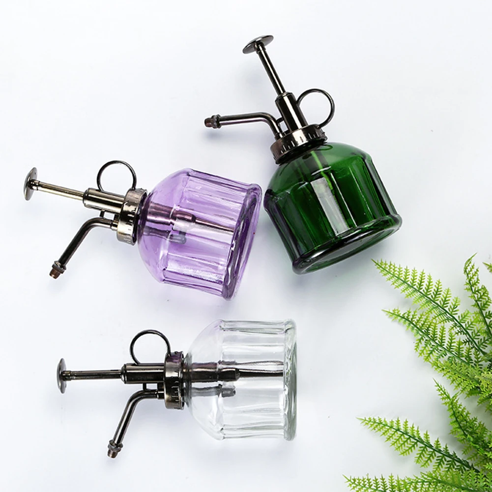 1pc Plant Flower Glass Garden Watering Pot Mister 300ml Water Cans Sprayer Bottle Spray Irrigation Supplies Hairdressing Tool