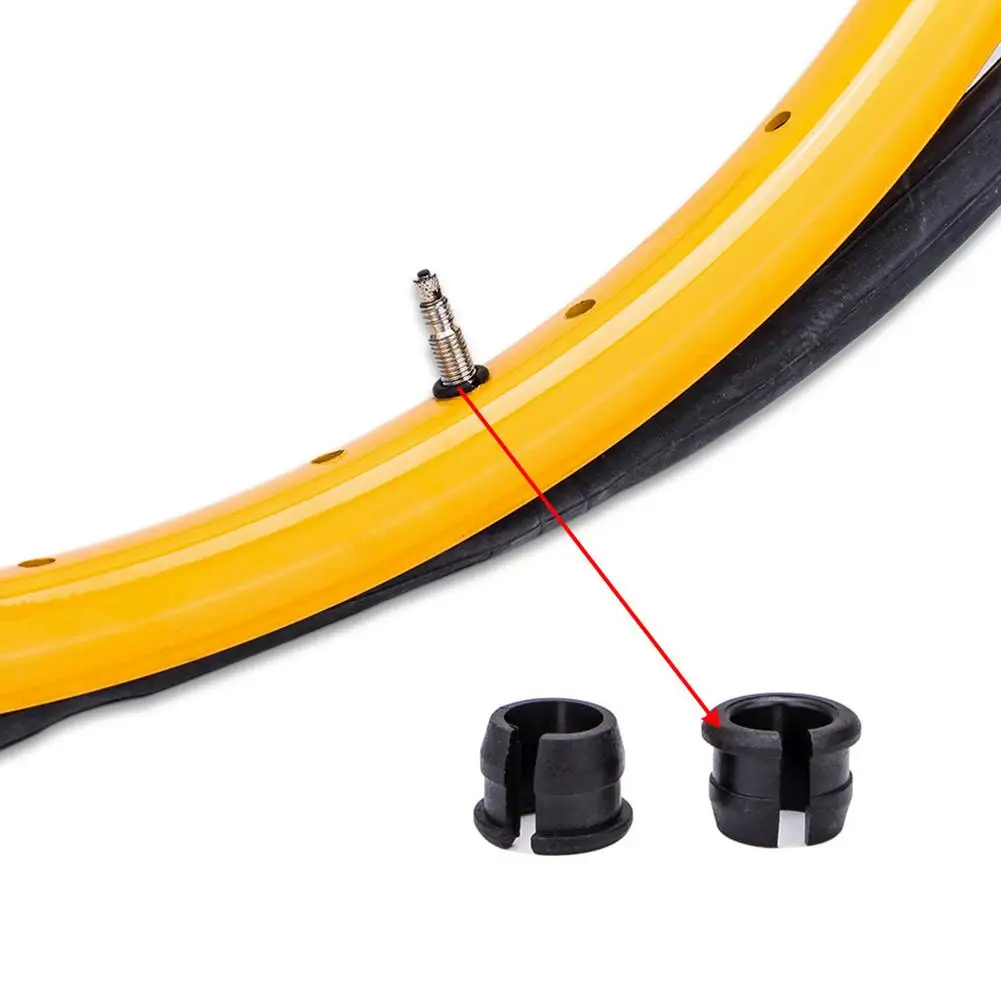 10PCS Mountain Bike American Valve Adapter Valve Conversion Set Rim Protection Gas Air Nozzle Glue Pad Tube Tire Gasket Rim Tube