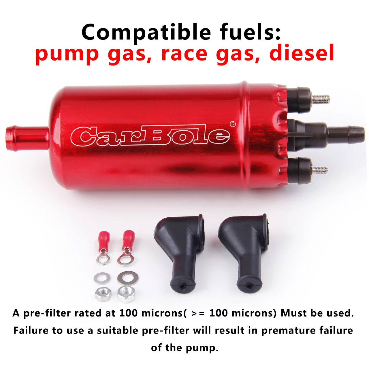 Electric Fuel Pump 125PSI 135 Ltr/h Oil Transfer High Pressure Inline 0580464070