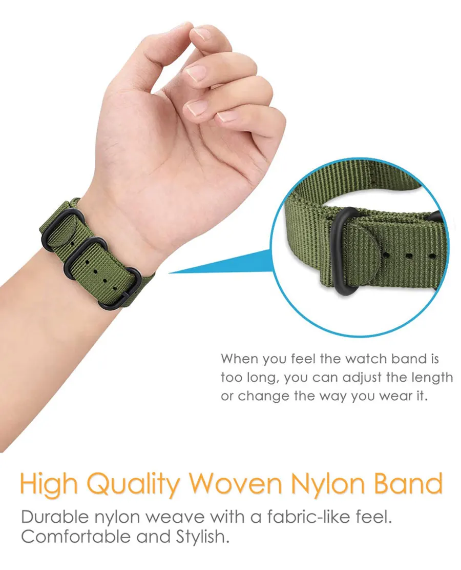 Nylon band for Huami Amazfit GTS 4 3 2 2e GTR 4 2 3 Pro smartwatch Bracelet correa Amazfit Bip/stratos/2/2e/mini/47mm/lite strap