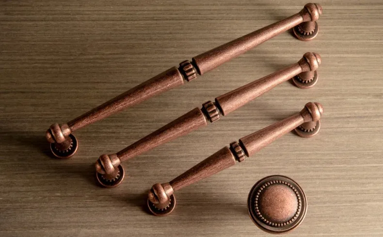 American Style Traditional Vintage Antique Brass Cabinet Handles Kitchen Cupboard Pulls Drawer Knobs for Furniture Hardware