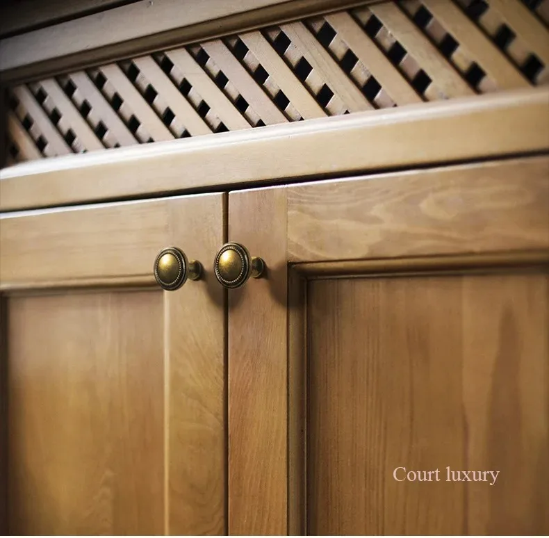 American Style Traditional Vintage Antique Brass Cabinet Handles Kitchen Cupboard Pulls Drawer Knobs for Furniture Hardware