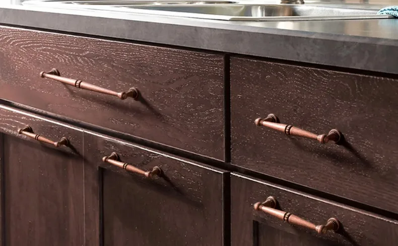 American Style Traditional Vintage Antique Brass Cabinet Handles Kitchen Cupboard Pulls Drawer Knobs for Furniture Hardware