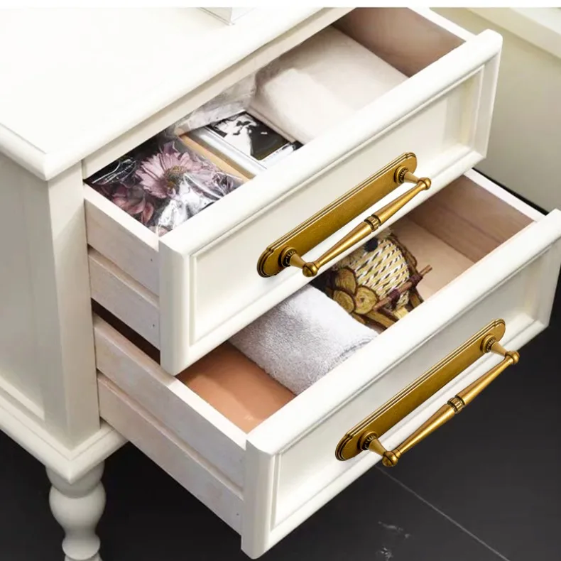 American Style Traditional Vintage Antique Brass Cabinet Handles Kitchen Cupboard Pulls Drawer Knobs for Furniture Hardware
