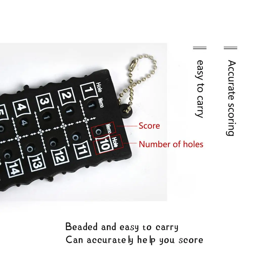 18 Holes Golf scorecard Portable Golf Stroke Counter Golf Score Card Counter for Golf Sport Scorer Mark Indicator Tool With Key