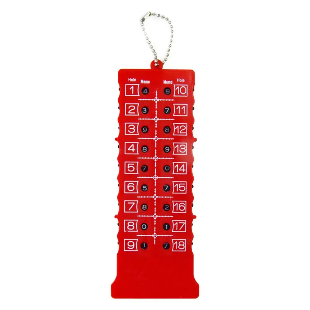 18 Holes Golf scorecard Portable Golf Stroke Counter Golf Score Card Counter for Golf Sport Scorer Mark Indicator Tool With Key