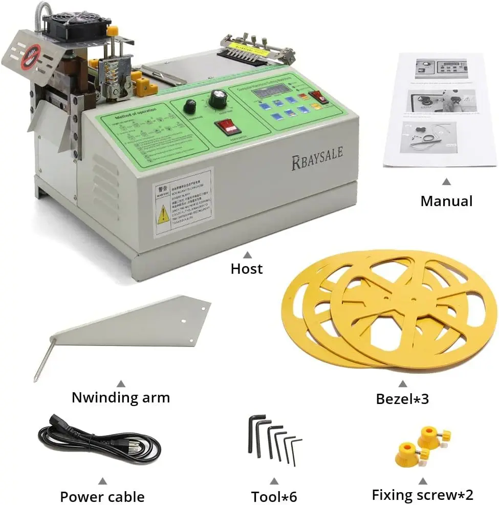 450W Automatic Computerized Rope Cutting Machine Cold and Hot Zipper Cutting Ribbon Cutting Webbing Machine Elastic Band