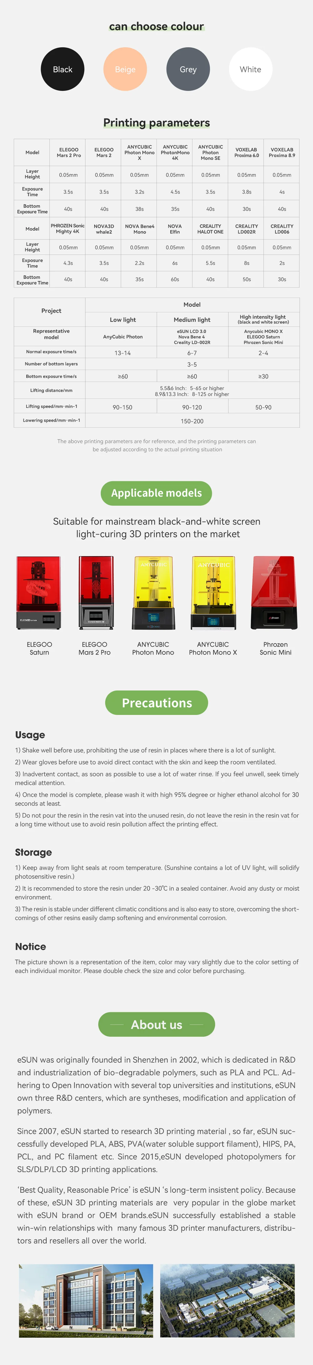 Sale!eSUN Planted Resin PLA Pro For Photon Monochrome 3D Printer 500g/1kg Liquid Printing Material Photosensitive UV Resin