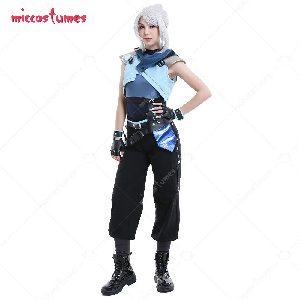 Miccostumes Black Cosplay Costume Unisex Sportswear Outfits with Belts Gloves