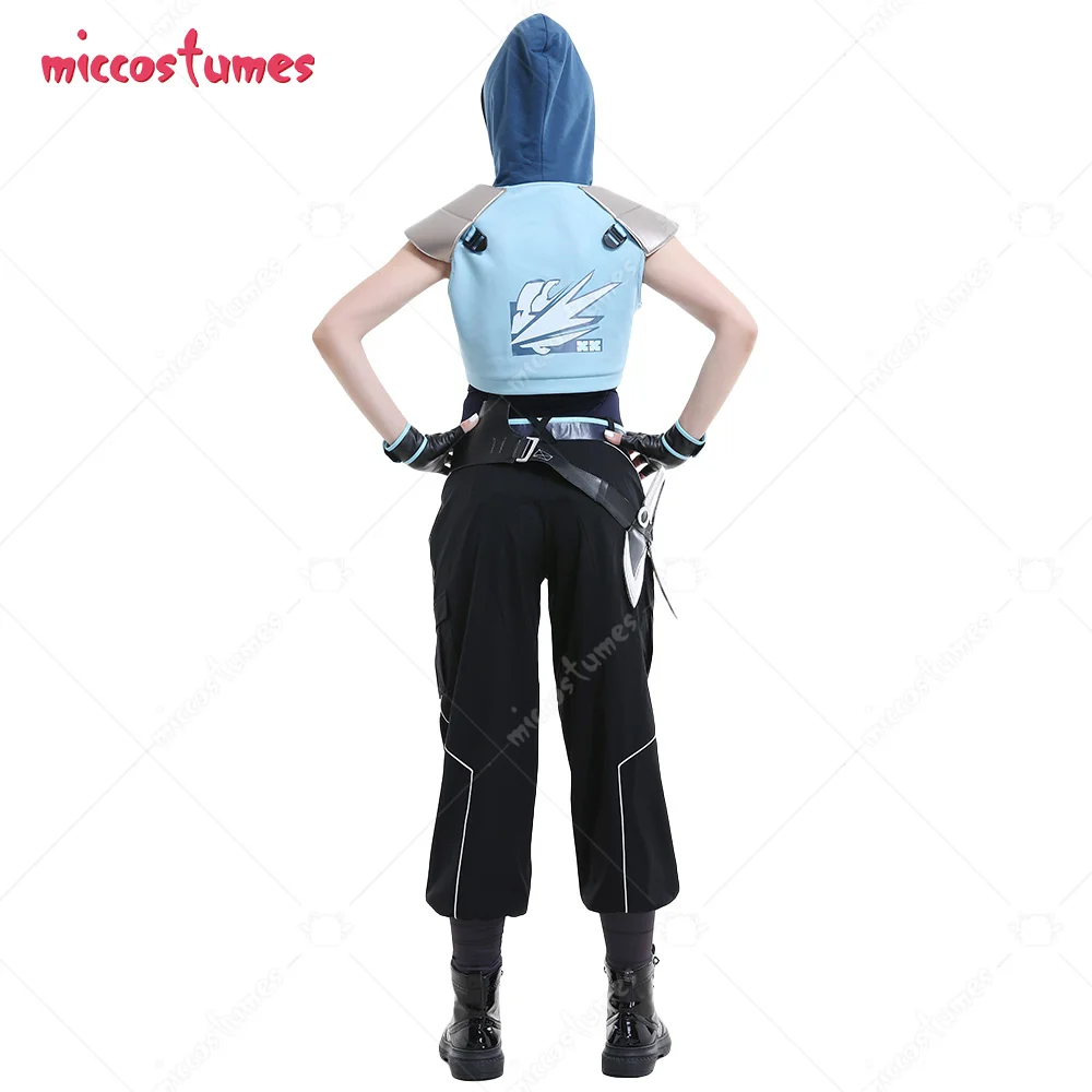 Miccostumes Black Cosplay Costume Unisex Sportswear Outfits with Belts Gloves