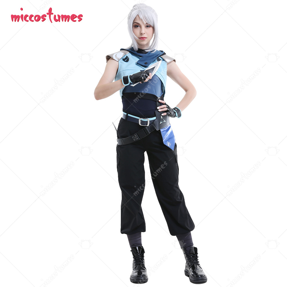 Miccostumes Black Cosplay Costume Unisex Sportswear Outfits with Belts Gloves