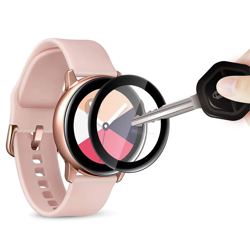 Soft Glass For Samsung Galaxy Watch 4 44mm 40mm smart watch 3D HD All-around Protector Galaxy Active 2 Screen Protector Film