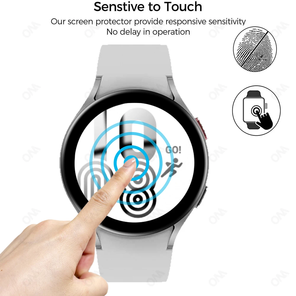 Soft Glass For Samsung Galaxy Watch 4 44mm 40mm smart watch 3D HD All-around Protector Galaxy Active 2 Screen Protector Film