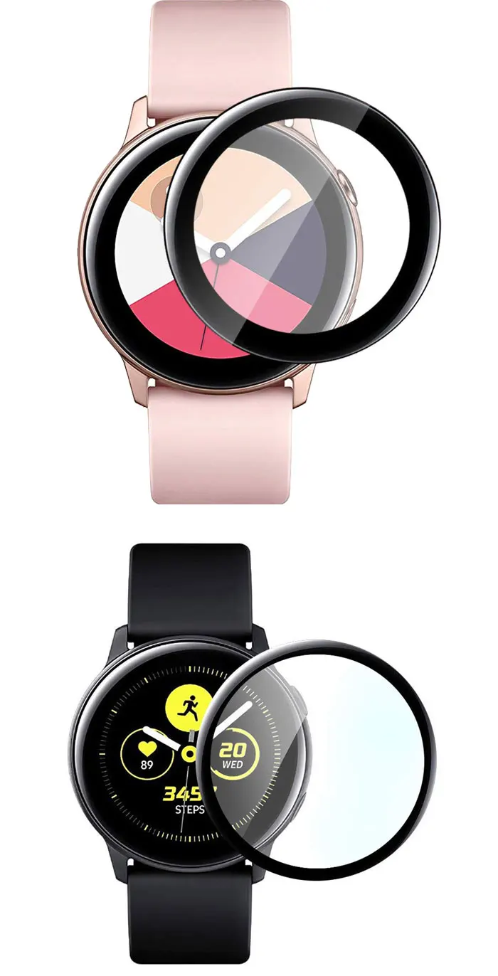 Soft Glass For Samsung Galaxy Watch 4 44mm 40mm smart watch 3D HD All-around Protector Galaxy Active 2 Screen Protector Film