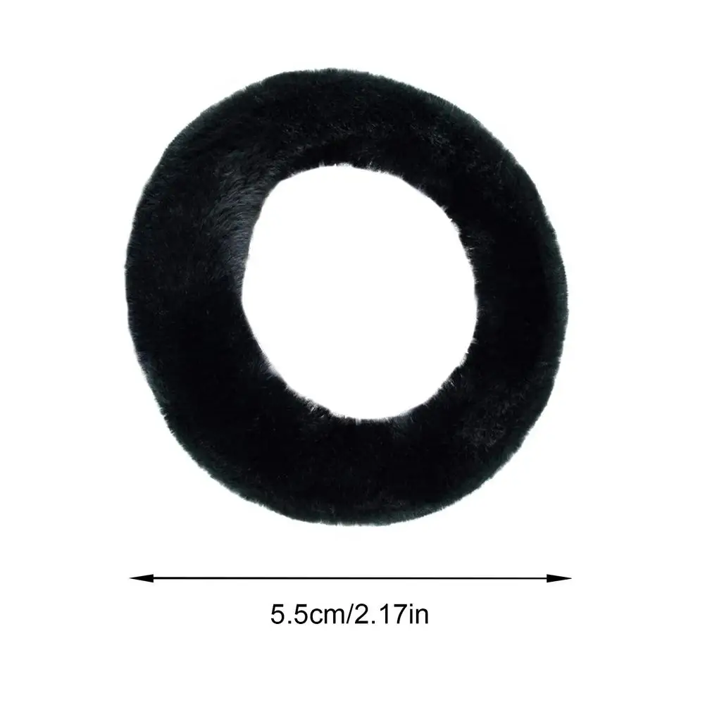 1Pcs Universal Car Steering Wheel Cover Plush Warm Fluffy Fuzzy Interior Accessories For Winter Women Girl Men Boy 35-43 Cm