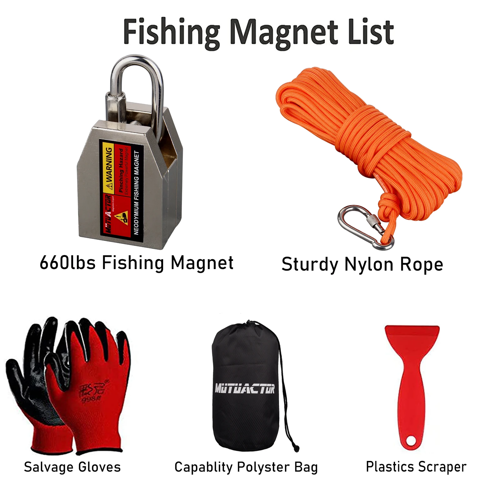 400lbs 600lbs Rotatable Two Side Three Sides Fishing Magnet Kit Strong Combined 1200lb Neodymium Rectangle Magnets Durable Rope
