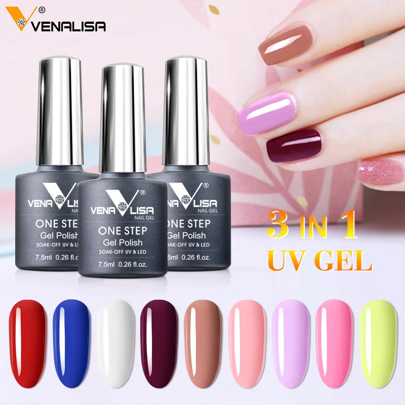 Venalisa Color Gel Nail Polish VIP Kit Full Cover Enamel For Nail Manicure Glitter Sparkle UV Gel Soak Off Nail Gel Polish 7.5ml