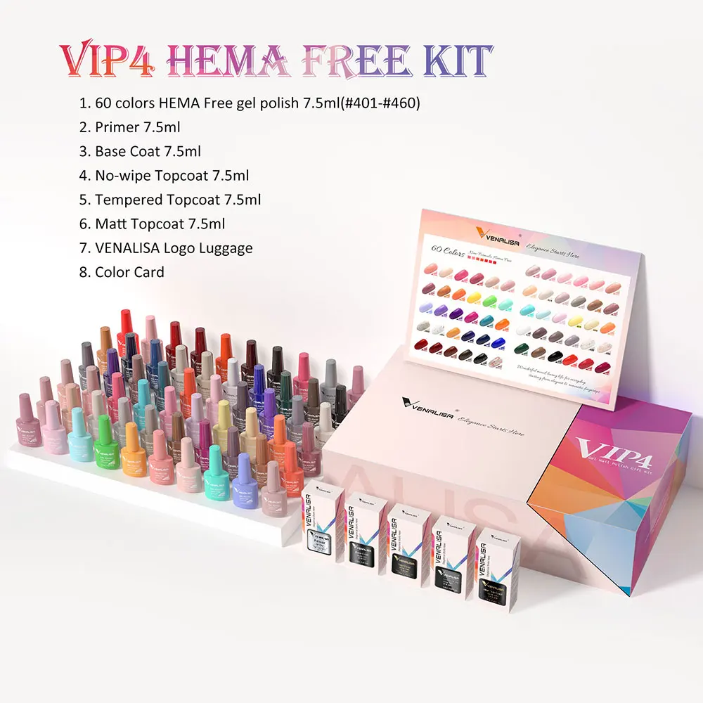 Venalisa Color Gel Nail Polish VIP Kit Full Cover Enamel For Nail Manicure Glitter Sparkle UV Gel Soak Off Nail Gel Polish 7.5ml